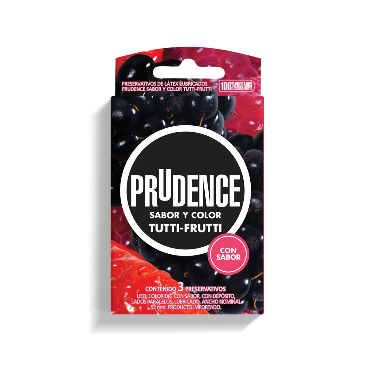 Prudence Tutti-Frutti x3 — preservativo de látex
