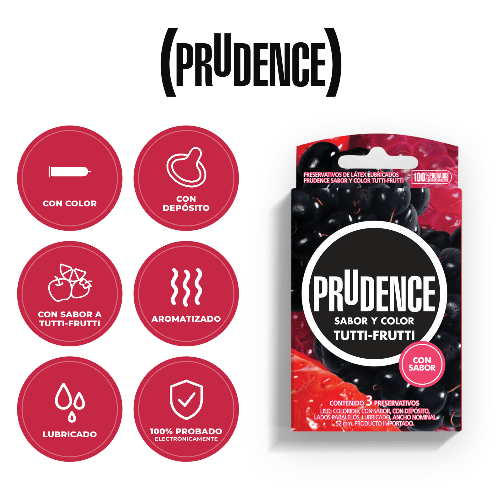 Prudence Tutti-Frutti x3 — beneficios del producto
