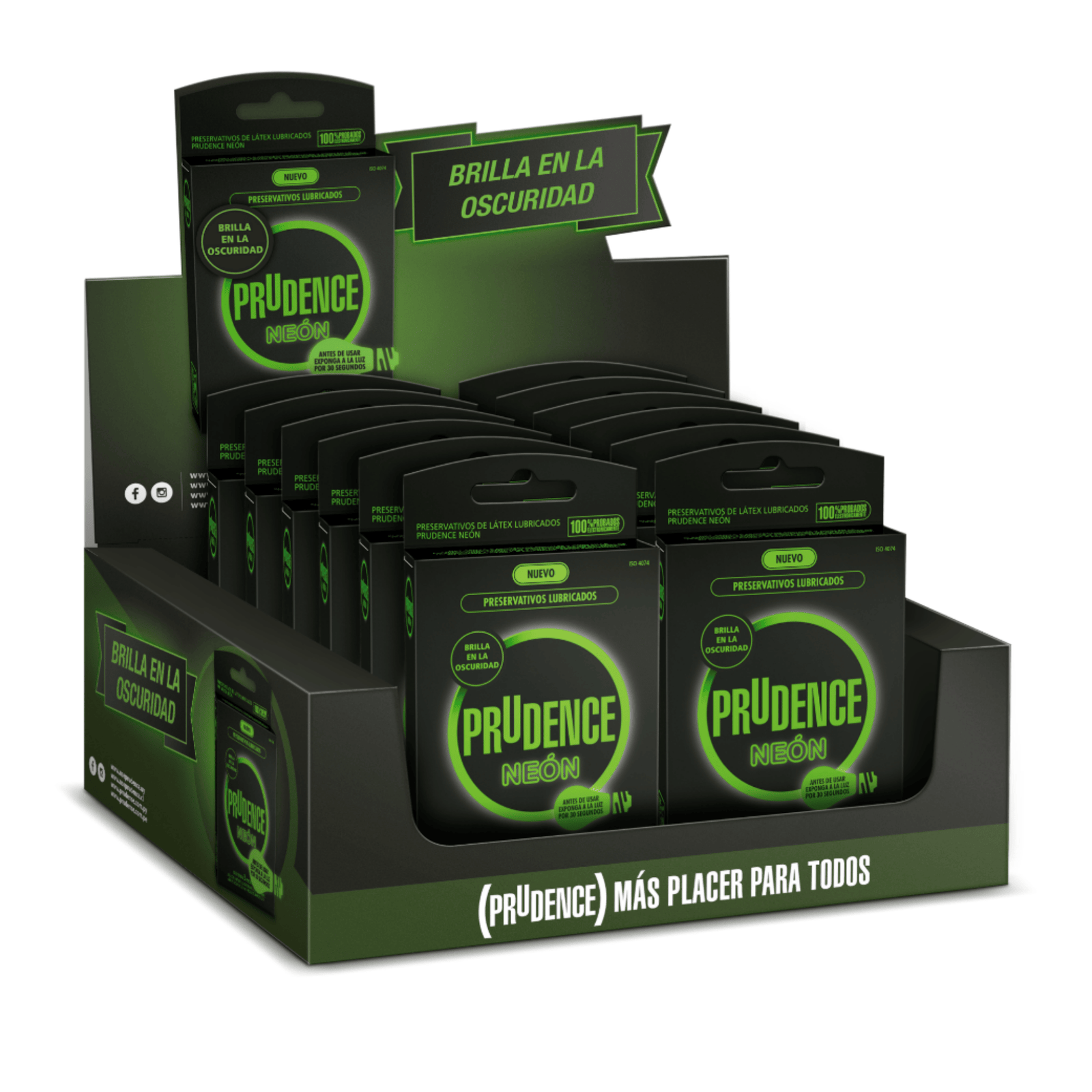 Prudence Neón x3 — caja display