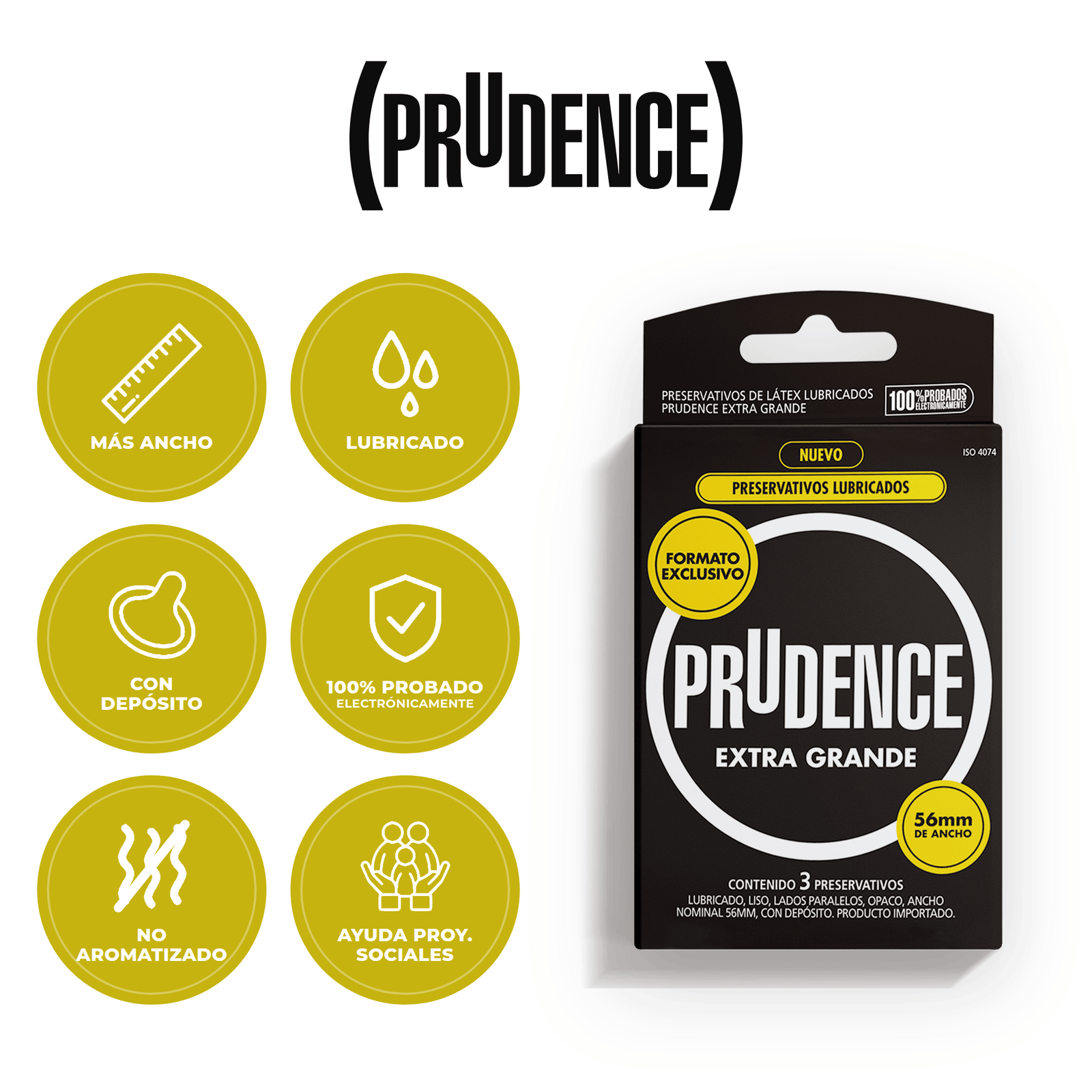 Prudence Extra Grande x3 — beneficios del producto