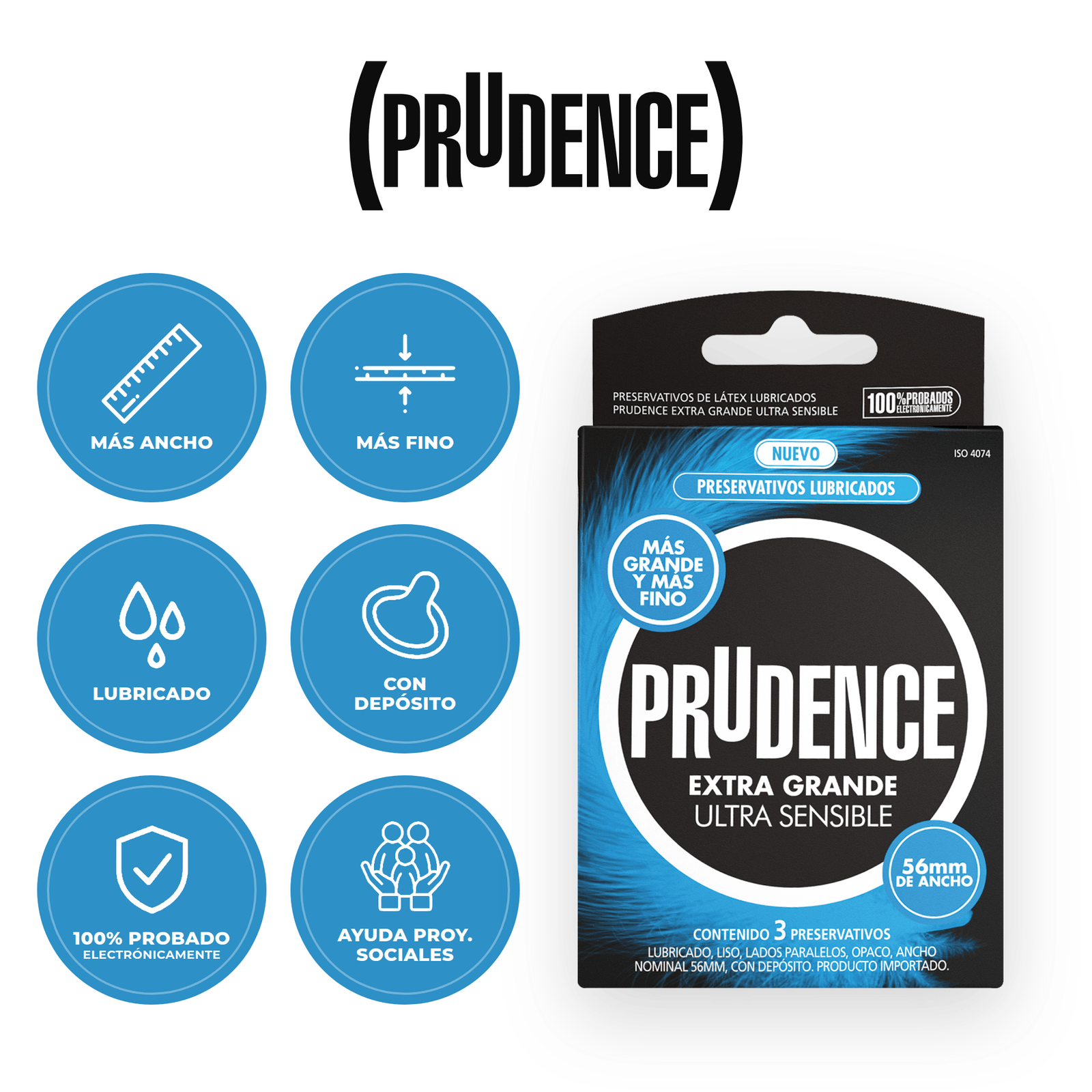 Prudence Extra Grande Ultra Sensible x3 — beneficios del producto