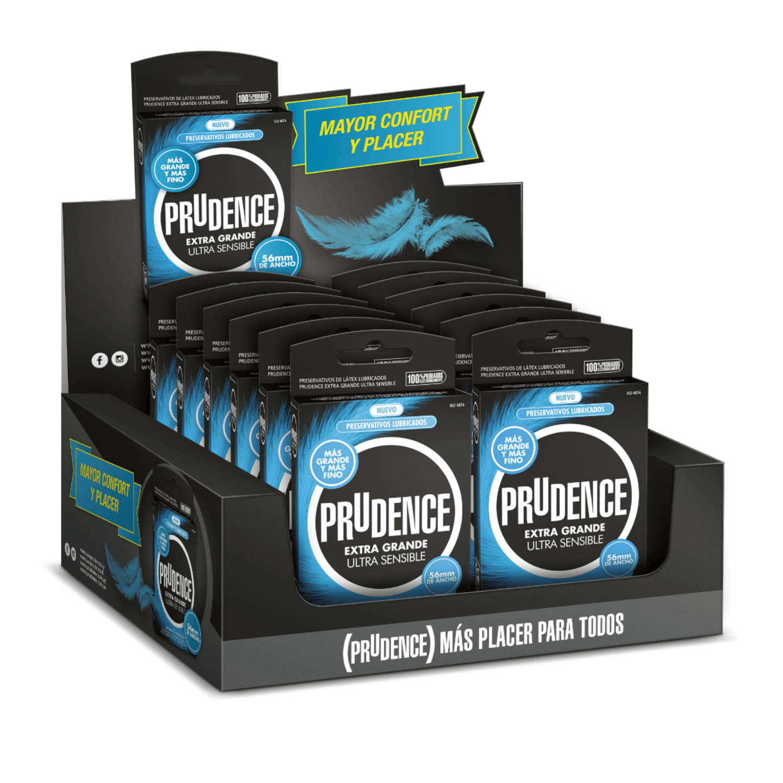 Prudence Extra Grande Ultra Sensible x3 — caja display